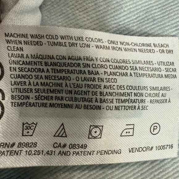 Frayed Women's 26 x 24 Blue High Rise Cropped Barrel Colorblock Jeans MSRP $89 - Picture 10 of 11